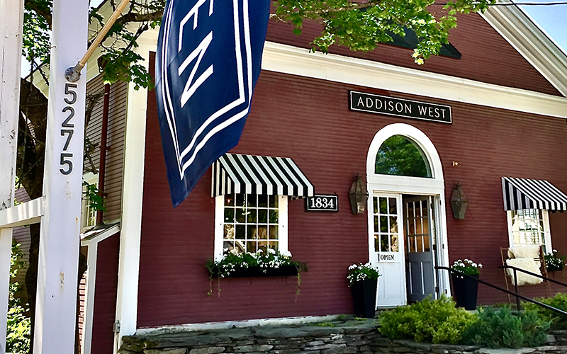 Front entrance of Addison west building in Waitsfield, VT