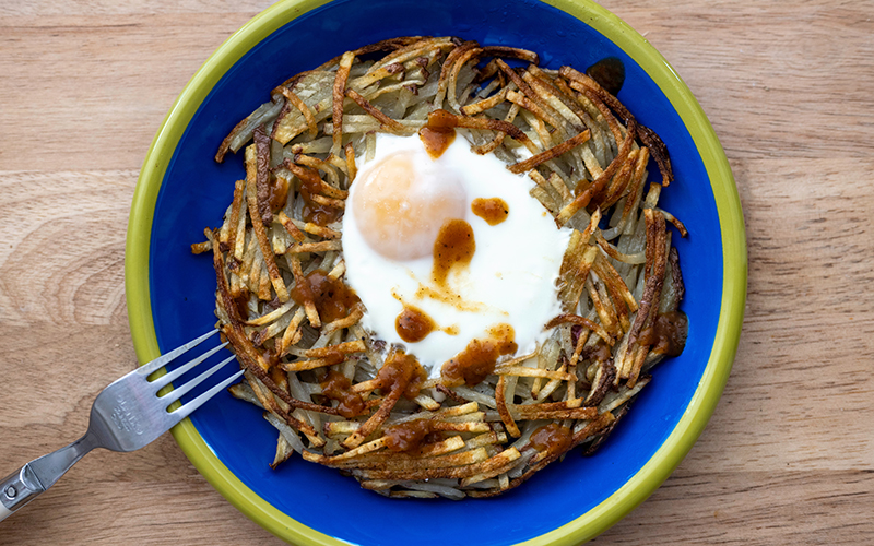 Baked Egg in a rosti 