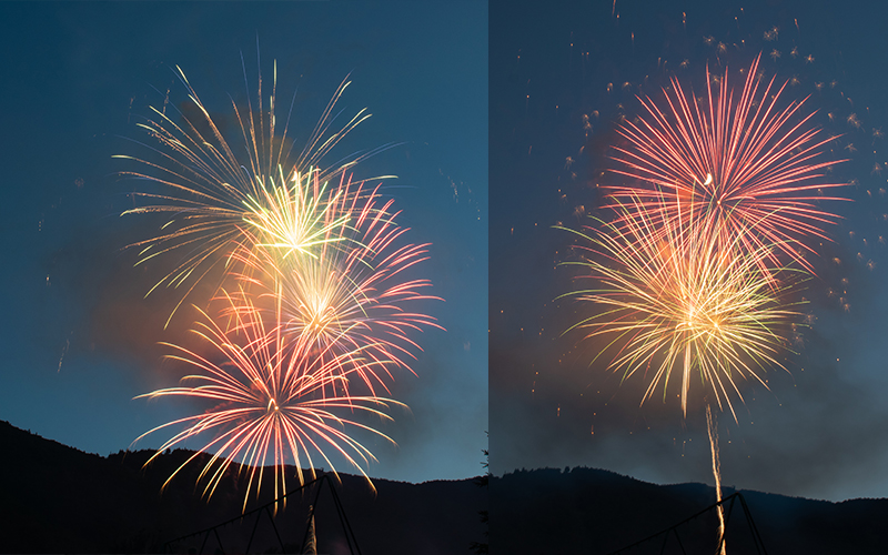 Fireworks at Sugarbush Resort on July 4th. Photos Jeff Knight