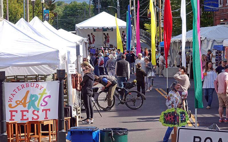 Waterbury Arts Fest on Stowe Street in waterbury, VT. Photo: Gordon Miller