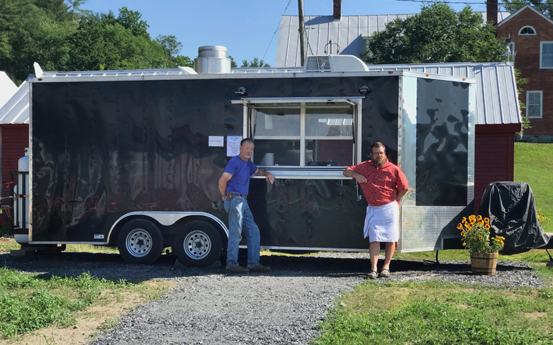 Elwin and Forrest Neill have opened a snack bar/food truck at the family farm on North Road in Waitsfield.