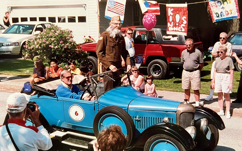 Photo thanks to William Steinman. That is his father driving Hap, in his 1928 AC Royal. Hap in the 50's, sent to me by Peter Laskowski