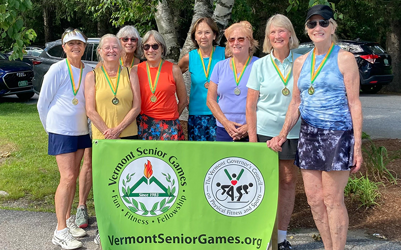 Women's doubles (not photo order) Sherri Daniels, Susan Lee, Fran Glaser, Joan Chesler, Anne Hydem, Virginia Hanson, Allyson Bolduc, and Amy Smith.