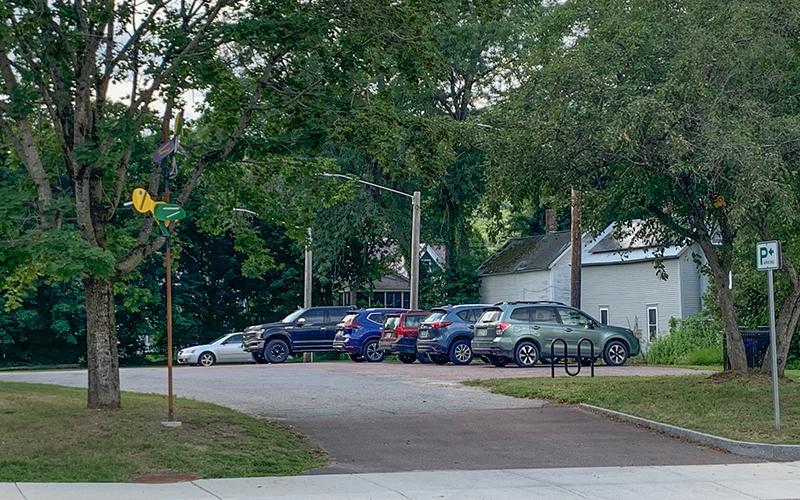 Today, the lot at 51 S. Main is used for parking. Photo by Lisa Scagliotti