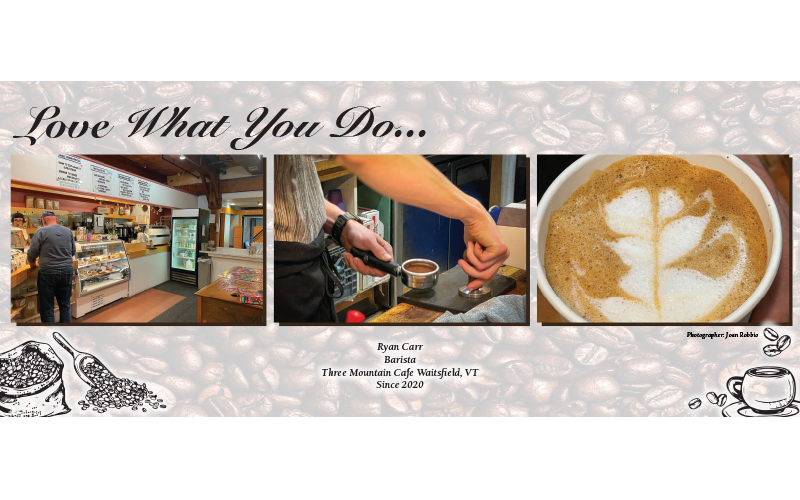 Love What You Do header with photos of coffee.