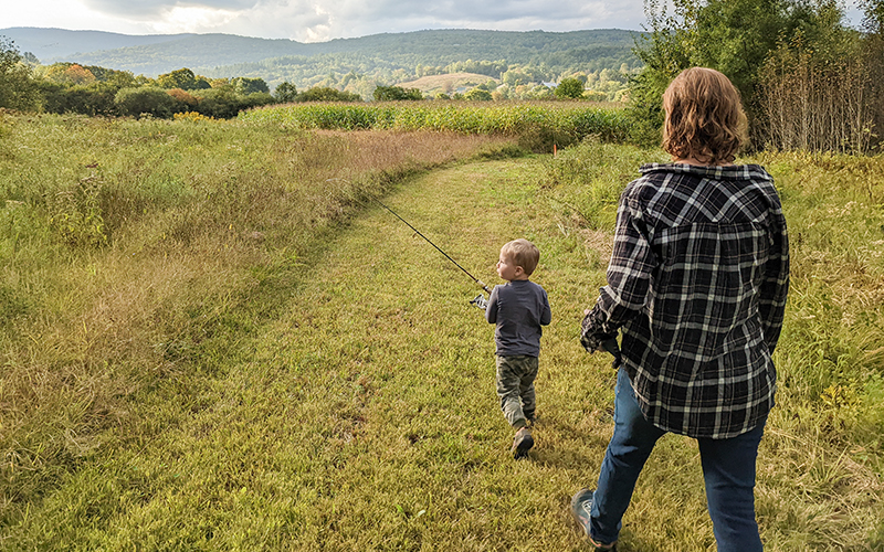 The new Spaulding Greenway will open to the public on Tuesday, September 27 at 5 p.m.at the trailhead on Tremblay Road in Waitsfield, VT.  Parking is at The Pines rest area where cones will direct you to the event. Photo courtesy Mad River Path Association.