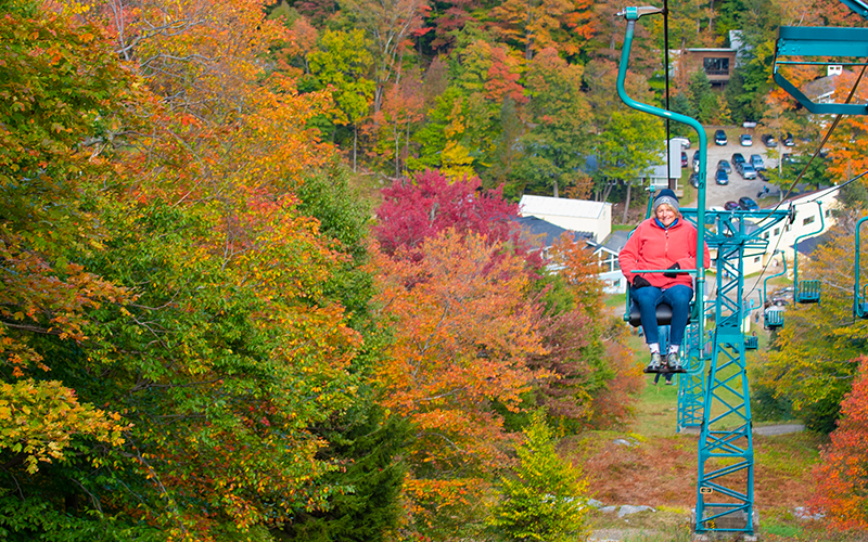 Fall foliage at Mad River Glen. Photo: Sandy Macys