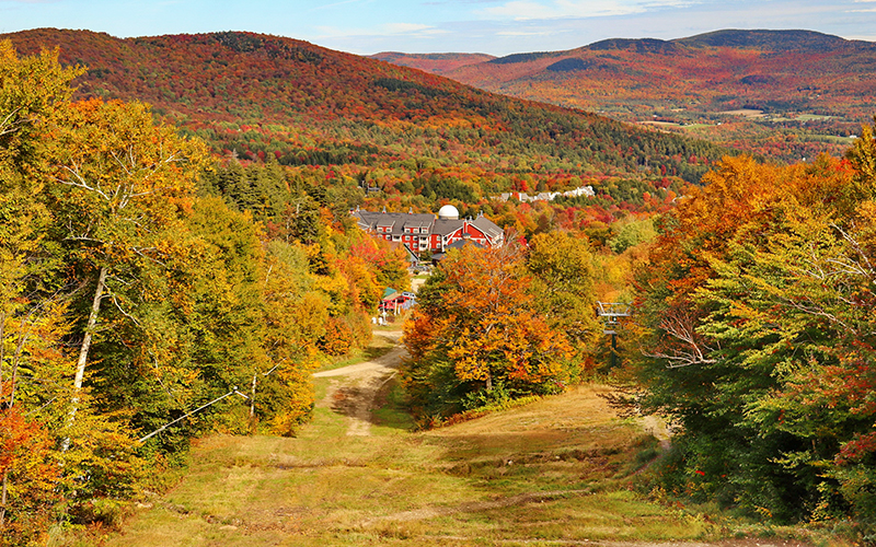 Fall foliage at Sugarbush Resort in warren, VT. Photo: Jim Roettger