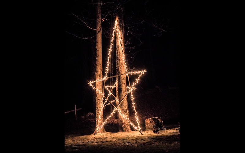 Illuminated stars on a winter night. Photo: Jeff Knight