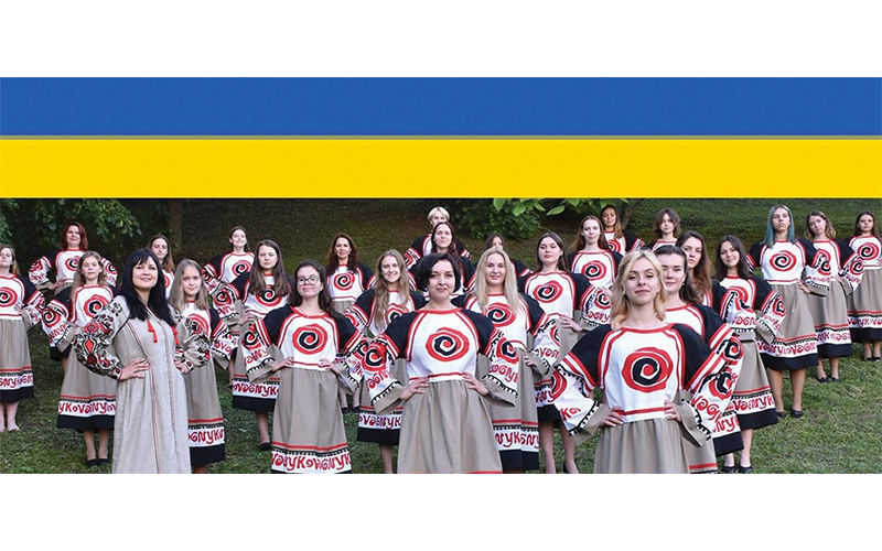 Girls Youth Choir from Kyiv, Ukraine, who will be joining the holiday concert at the Highland Center for the Arts on Saturday, December 10, with the Boys Choir from the Children’s Palace in Kyiv via the Highland Center’s YouTube Channel. Photo: Ruben Tolmachiov. 