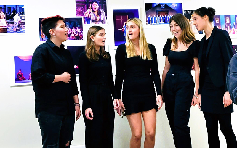 Ambrose, Neve, Mia, Lili, Erica and Sophia rehearse for the performance of “Opera 101: A Day in the Life.”