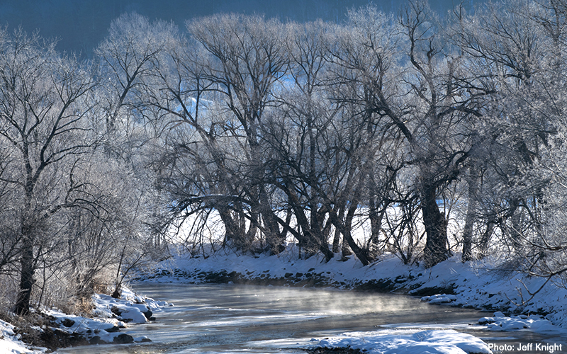 Cold morning on the Mad River in Waitsfield, VT. Photo: Jeff Knight