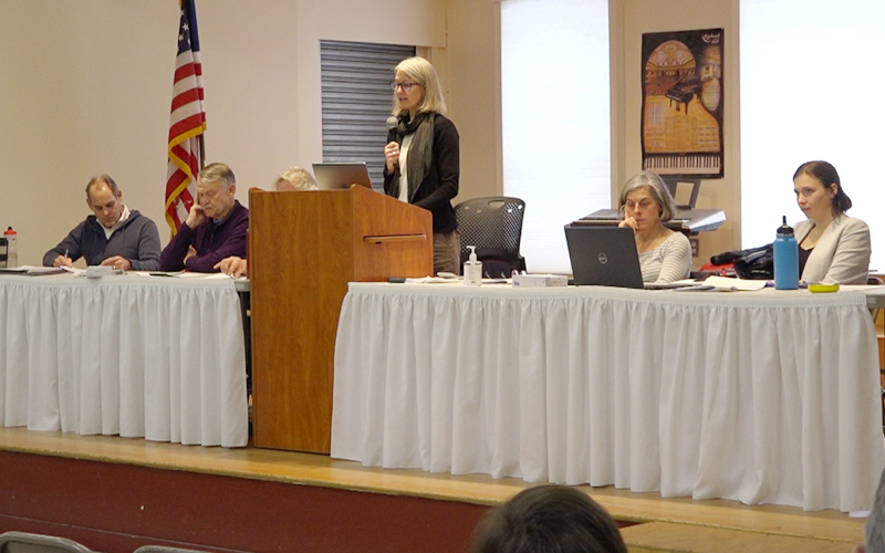Waitsfield's first woman Town Meeting Moderator Kari Dolan. 