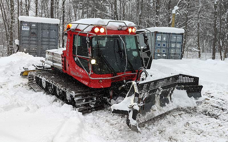 Mad River Ridge Runnner's Pisten Bully ready to groom the VAST trails. 