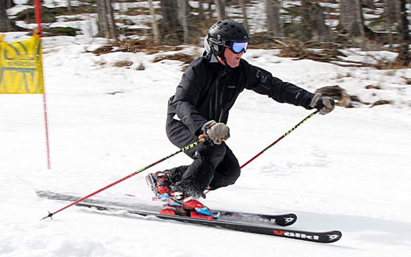 Mark Haberle free-heel racing. Photo: Howie Whittle