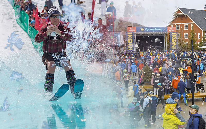 Spring Fling Weekend and pond skimming at Sugarbush Resort.