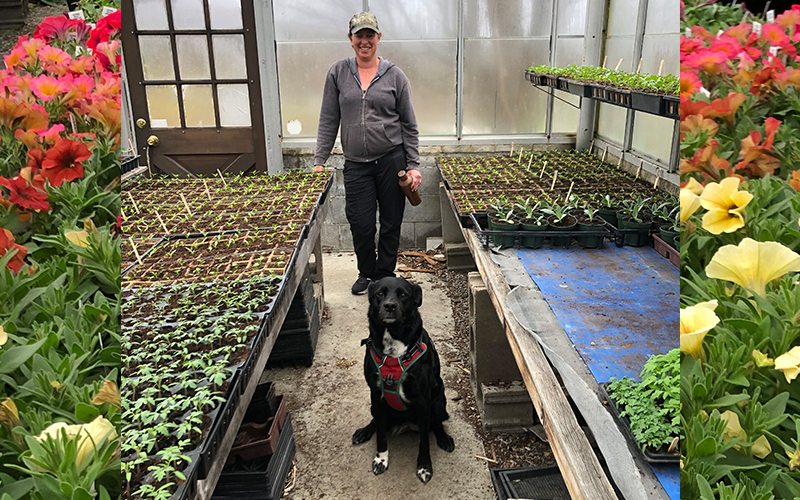 Jenna Rossbach and K-9 helper.