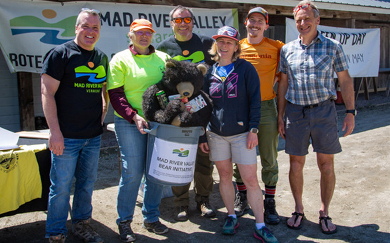 Members of the Mad River Valley Bear Initiative and Mad River Valley Chamber of Commerce at the first annual Green Valley Rally. Photo: Jen Bennett