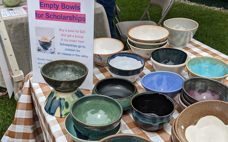 one of the vendors at the Route 100 Art Fest at Lareau Farm. Photo: Erika Nichols-Frazer