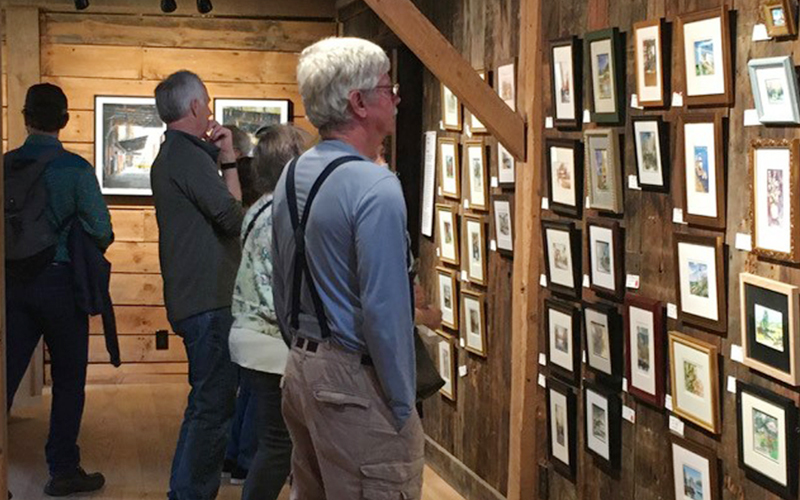 Green Mountain Watercolor Exhibit is open at Lareau Farm in Waitsfield. Photo: Gary Eckhart