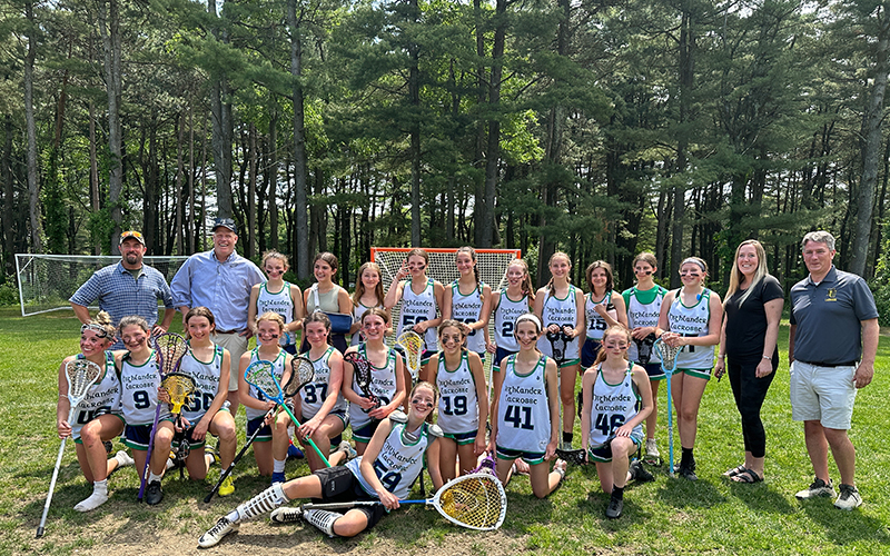 7/8 Highlander Girls D2 Team: Marley McVeigh, Samantha McDonough, Jocelyn Brauer, Cora Binkerd, Addison Brooks, Adelaide Sullivan, Charlotte Burks, Jocelyn Bellanca, Lianna Bravin, Nevaeh Brown, Brooke Greenberg, Sophia DeSanto, Danielle Service, Laini Ribera, Adelaide Chalmers, Indie Floyd, Lyra Turkle, Ada Russell, Caitlin Geary, Jane Schaefer, Sophie Hansel. Coaches: Michaela O'Brien (Head Coach), Paul Geary (Coach), Jim Bellanca (Assistant), Whip Burks (Coach). 