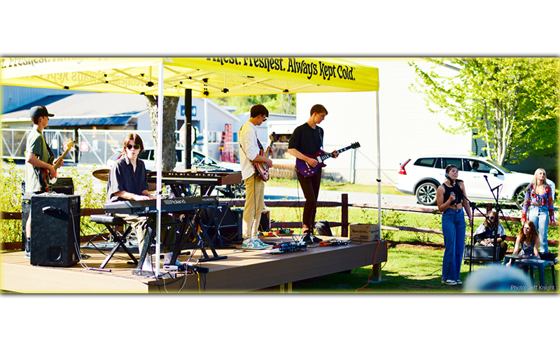 Harwood Assembly Band playing a gig at Lawson's Finest. Photo Jeff Knight