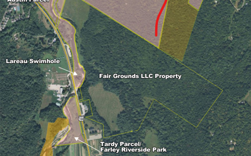 Map showing location of Tardy Parcel in Waitsfield, Vermont.