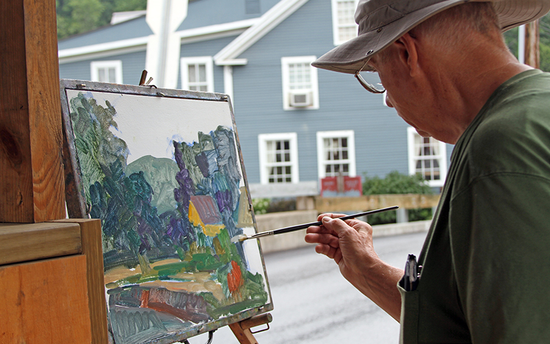 Artist Walter Pasko at plein air. Photo: Rebecca Silbernagel