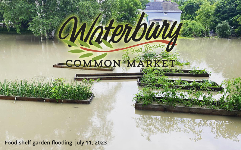 Food shelf garden flooding from July 11, 2023