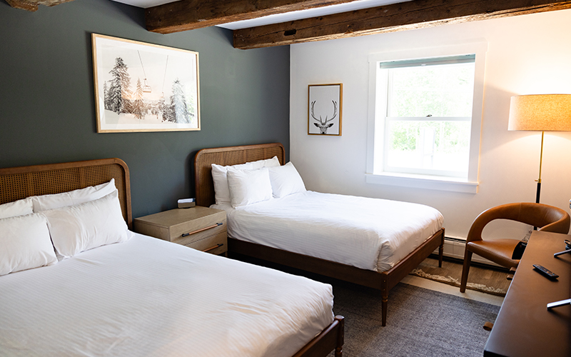 New beds at the updated Lodge at Lincoln Peak. Photos courtesy Sugarbush Resort