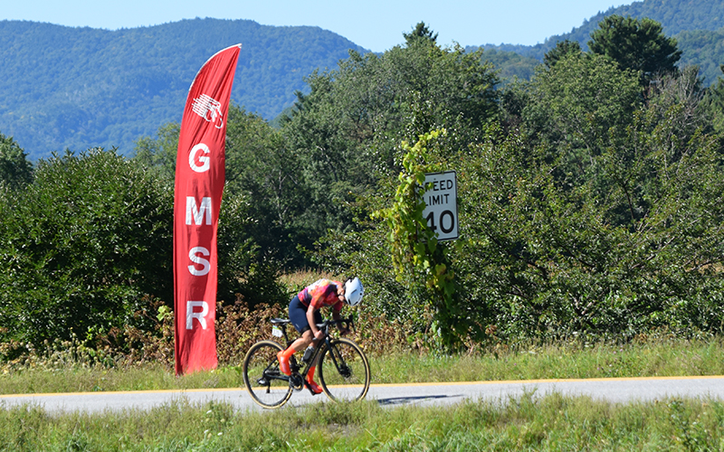 Green Mountain Stage Racer along the East Warren Road. Photo Jeff Knight