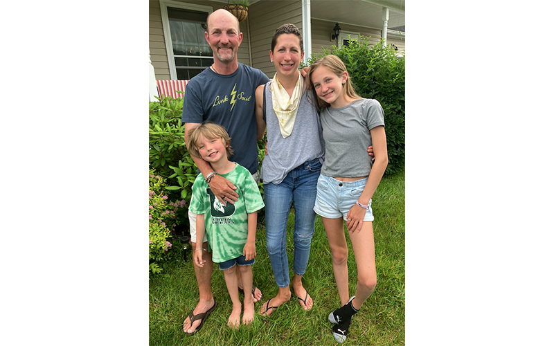 Sugarbush golf pro Roger King with his wife Erin and their children Shafer and Nelle. Photo courtesy Sugarbush Resort