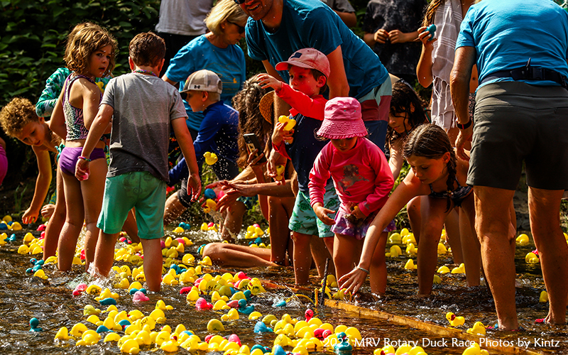 The 2023 Mad River Valley Rotary Duck Race was a sunny success. Photos by Kintz