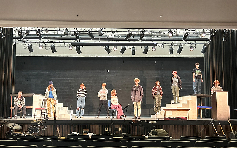 Harwood players Left to right: Ben Robinson, Julia Wulff, Eirann Mcdonough, Tarin Askew, Zoe Blackman, Kai Haddock, Maddy Abair, Max Maylin, Theo Ritter, and Marley Green.