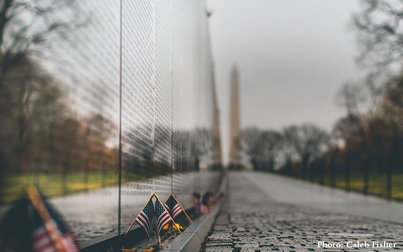 Vietnam war memorial photo by  Caleb Fisher