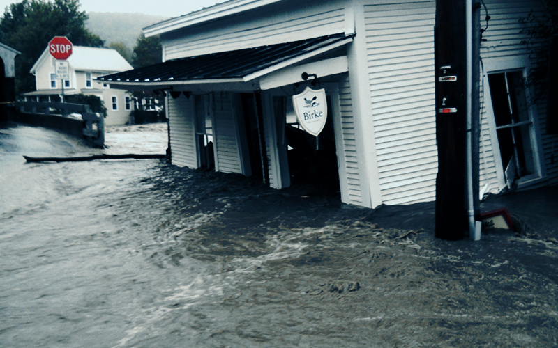 File photo of flooded property in Waitsfield that was turned into a pocket-park.