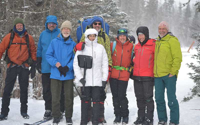 Left to right: Jamie Fanning, Woody Dugan, Bob Popps, Michael Duell, Susanne Lowen, Amy Fanning, Lynne Boudreau and Misha Golfman. Photo: Darlene McCormick.