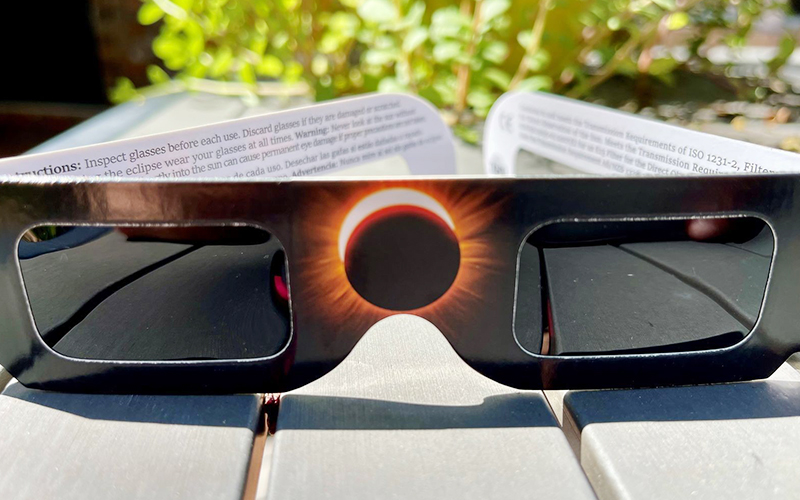 Eclipse glasses. stock image