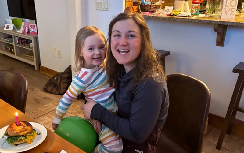 Rosetta Weber and daughter Bridger.