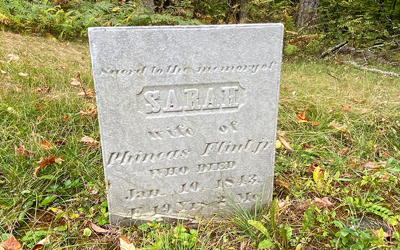 Tombstone at the Orcutt Cemetery 