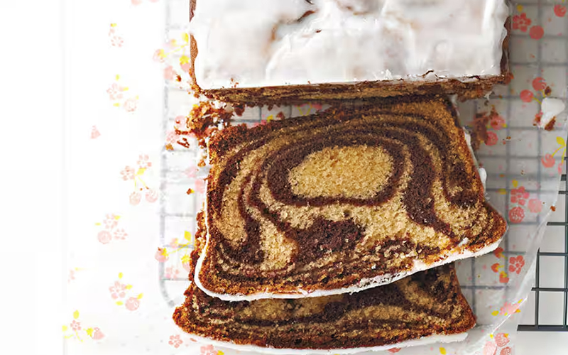 Stripey Chocolate Peanut Butter Loaf