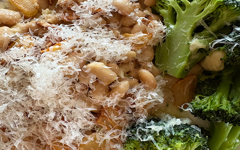 Garlicky Alfredo Beans