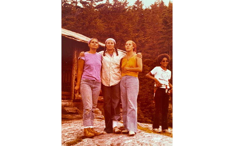 Photo: The Bates sisters in Fayston in the 1976: Grace, Diana and Bess. The author Yawu Miller is the boy on the right.