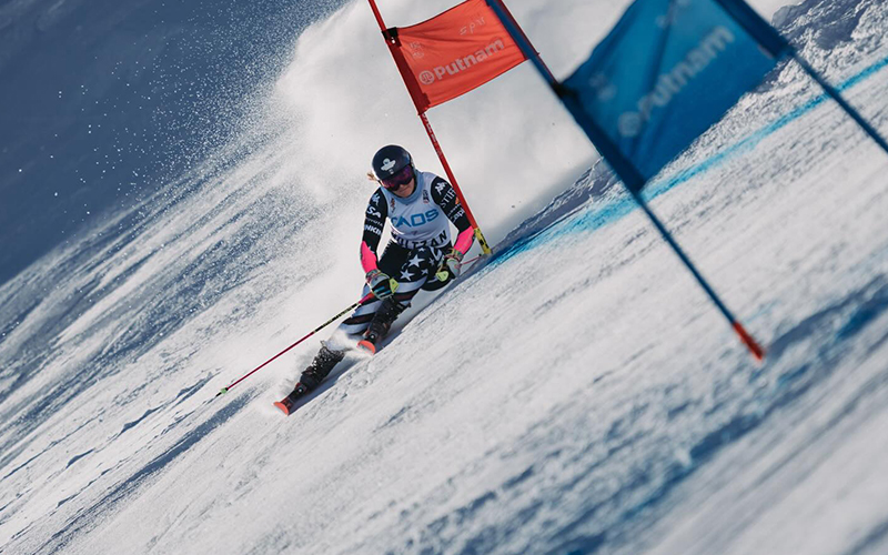 Paula Moltzen racing at Solden, Austria. Courtesy photo.