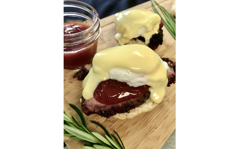 Smoked Beef Brisket Eggs Benedict