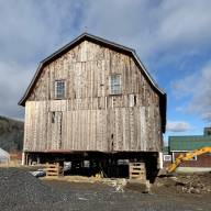 Kingsbury barn at Cloud Water Farm in Warren gets a lift