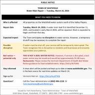 Waitsfield water system leak to be repaired next week