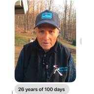 Sharkey skis 100 days