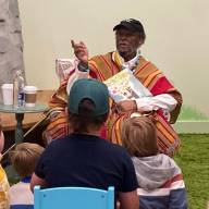 Dr. Francois Clemmons kept families entertained during Saturday’s power outage