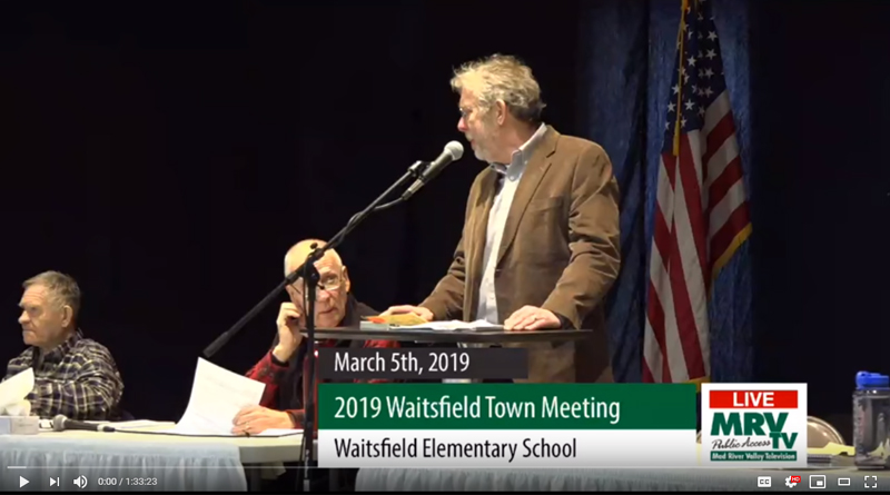 2019 Waitsfield Town Meeting